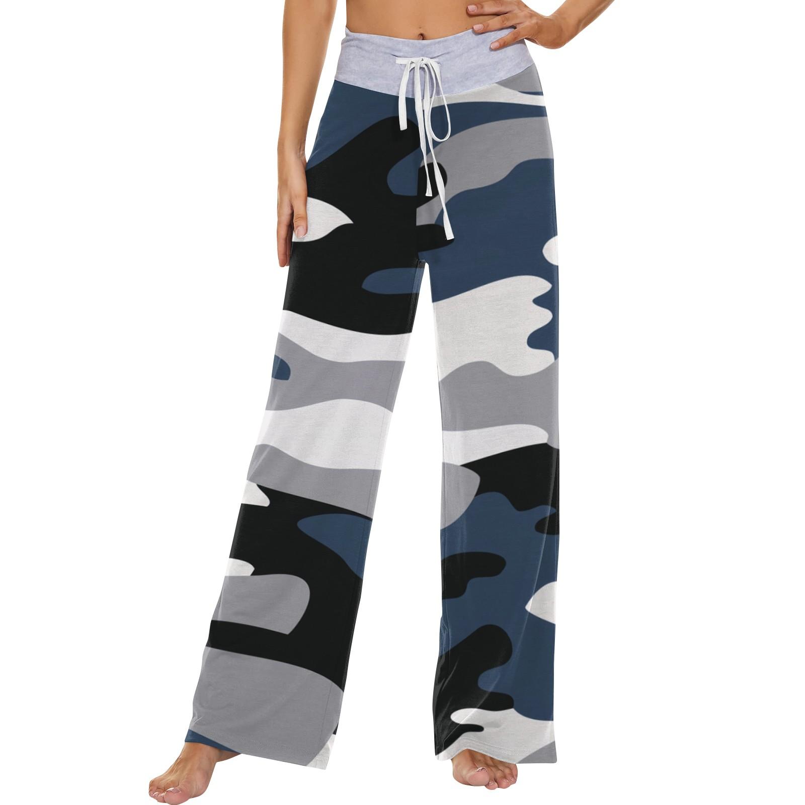 

Жіночі модні повсякденні зручні піжамні штани Широкі штани на шнурках із принтом XL