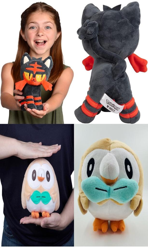 10" Kemon Legend Rowlet Litten Popplio Plush Toy Soft And Cuddly Animal Doll