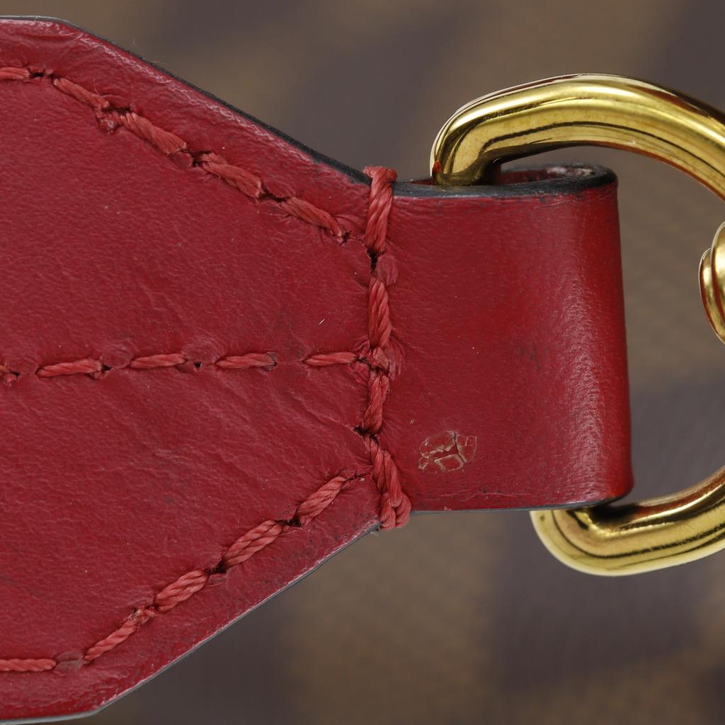 Louis Vuitton Bobourg Shoulder Bag N40176 Scarlet Brown Damier Canvas Women Used