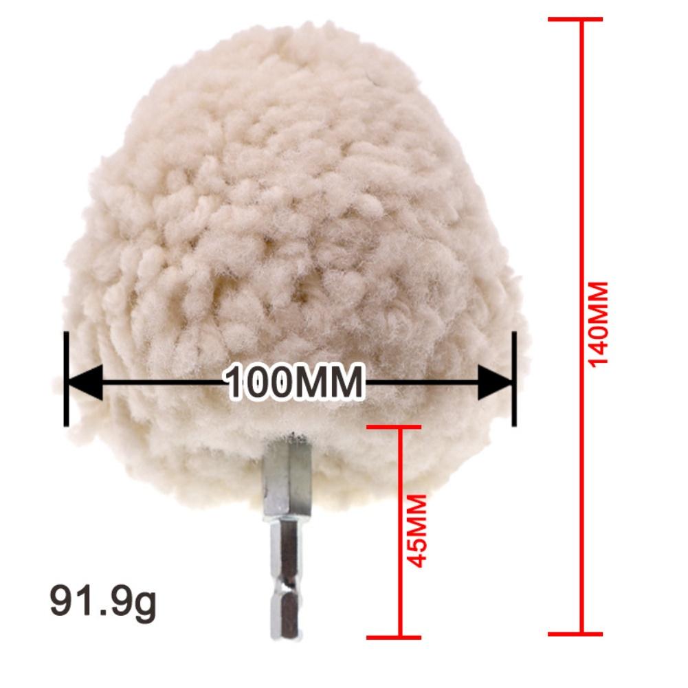 4inch 100mm Wool Buffing Ball Hex Shank Wool Polishing Wheel For Metal Wood Buffing Polishing Jewelry Metals Rotary Tool