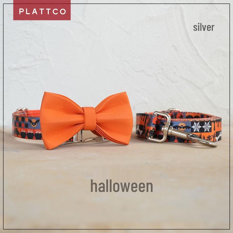 PLATTCO Comfortable Soft Dog Collar Set with Silver Buckle - PDC339 Medium