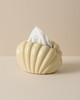 Ceramic Tissue Box Cover Shell Shaped Dispenser for Kitchen