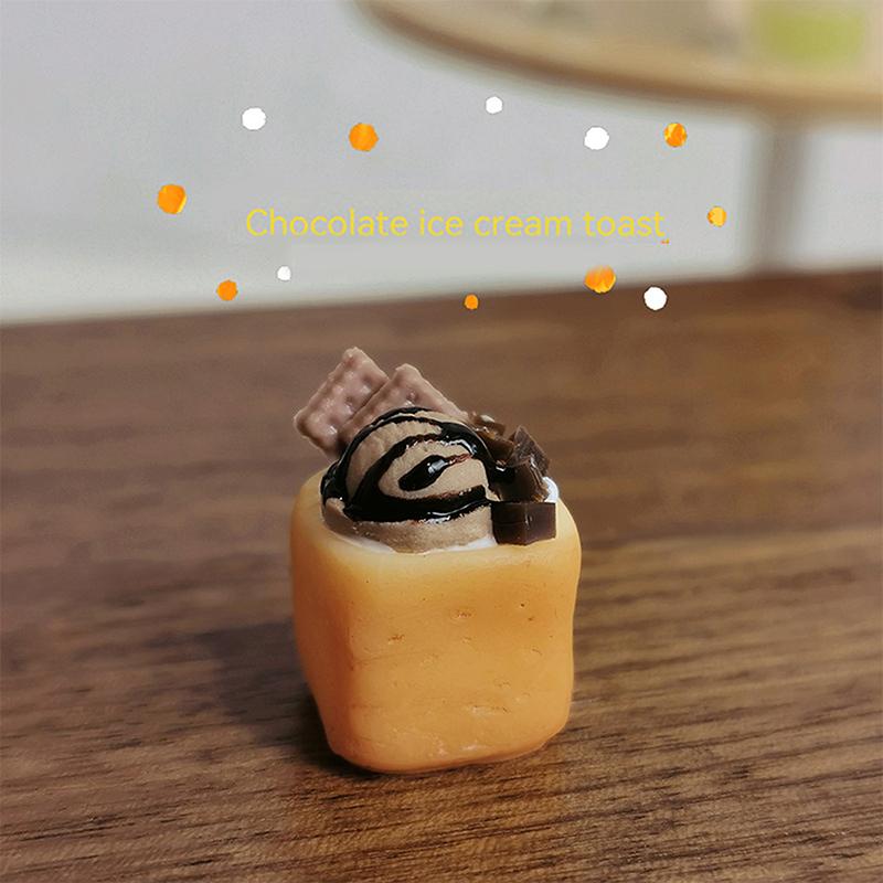 

1:12 Кукольный домик Миниатюрные Фрукты Мороженое Тост Десерт Модель Сцена Декор Аксессуары Игрушки as the picture