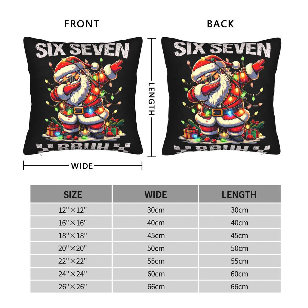Pillow Case 6 7 Christmas 67 Santa  Soft  Pillow Cover For Sofa Car Home Decor Vintage Pillowcases
