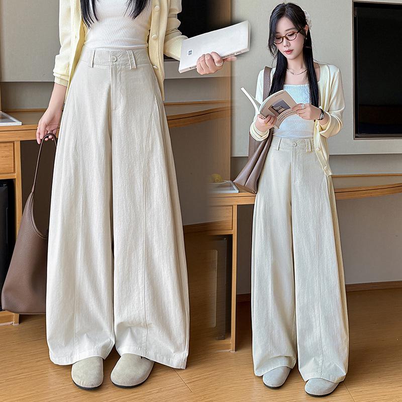 2026 Spring/Summer Women s High-Waist Wide-Leg Cargo Pants Medium