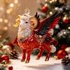 2D Acrylic Christmas Reindeer Hanging Ornament Fashion Ornament for Car Backpack Holiday Decoration For Holiday Home