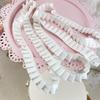 2Meters/lot 2cm wide cotton pleated sweatshirt collar and cuffs pet clothing Lolita pleated decorative lace accessory