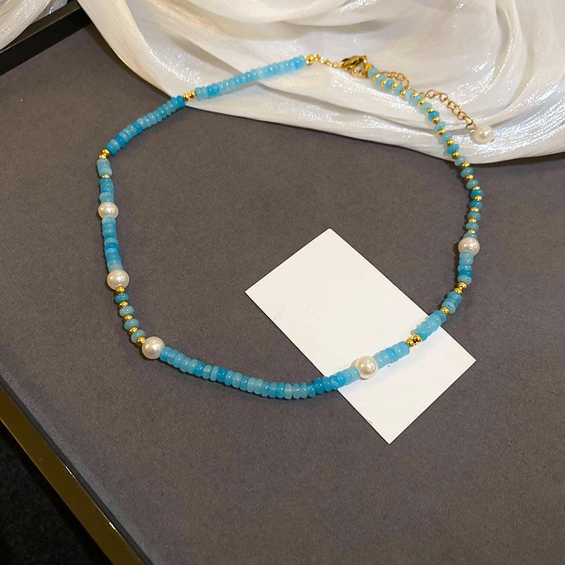 Sweet Dopamine Baroque Pearl Clavicle Necklace - French Fashion Temperament Jewelry for Women