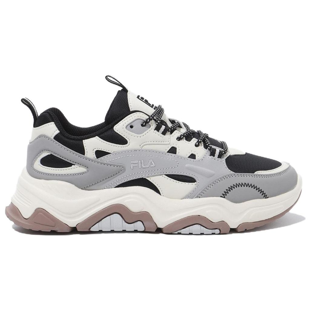 Fila Tiny Rumble V2 Comfortable Daily Shock Absorbing Wear Resistant Low Top Casual Shoes Unisex Sneaker Black White Gray 1JM02757F_021