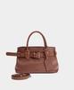 Badgigi Belt Leather Mini Tote Bag, Brown