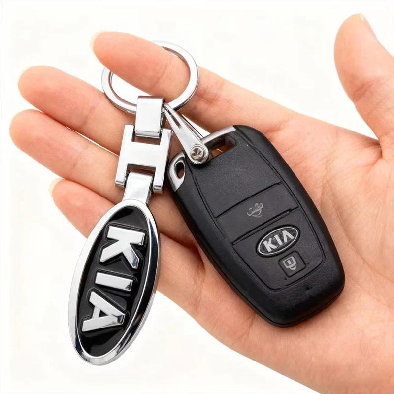 Breloczek do kluczy samochodowych KIA Odznaka Auto Metalowy Breloczek Do Kia Sportage Carnival Seltos Sorento Rio Borrego Ceed Forte K3 K4 K5 K7 K9 EV3 EV6 gbnkr30