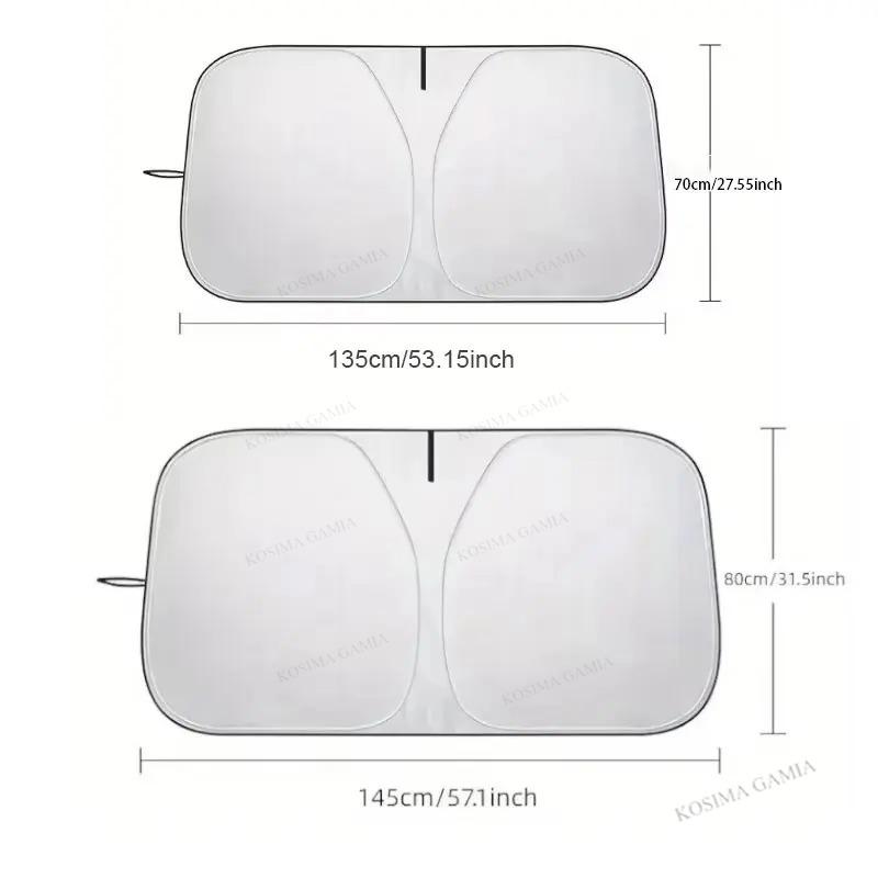 Car Front Window Sun Visor, Anti UV Folding Sunscreen Parasol, Interior Windshield Cover, Heat Insulation Auto Accessories