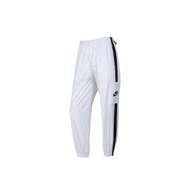 Mid-Waist Lightweight Woven Pants with Tapered Eco-Friendly Design Women Bottoms White CJ7347-100