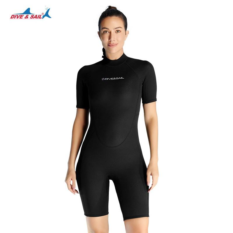 1.5mm Neoprene Wetsuit Men Women Short Sleeve Full Suit Warm Surfing Snorkeling Dive Winter Swimming
