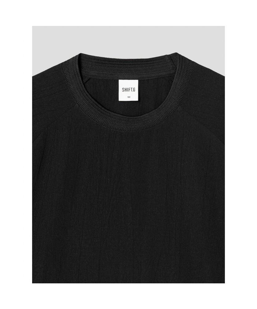 SHIFT.G Woven Overfit Round T Black