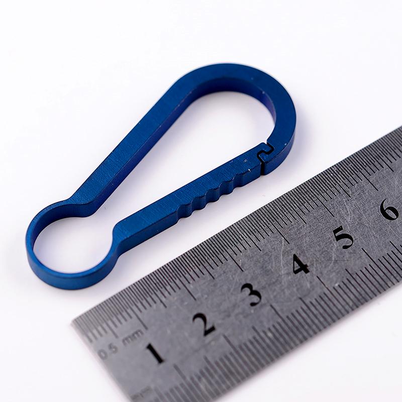 1Pc Titanium Alloy 5.9CM Buckle Hook Backpack Hook Clip Outdoor Keychain Climbing Carabiner