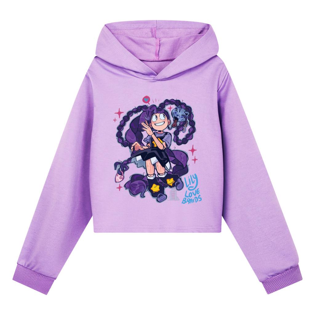 5625 Kids Girls Lily Lovebraids Printed Short Regular Fit Long Sleeves Hoodies 110cm