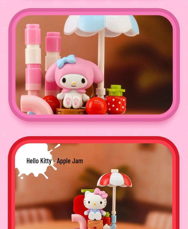 Sanrio Family Mermaid Building Blocks - Bobo Jam Blind Box Gift for Girls