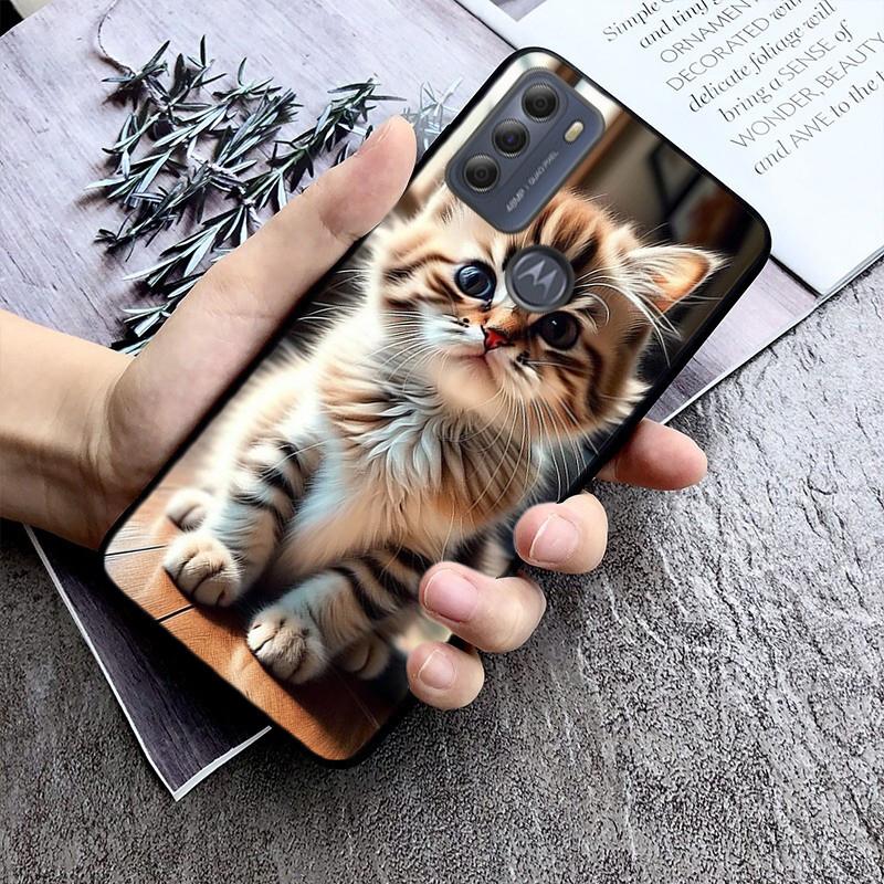 

Чехол для телефона с милым котенком и котом для Moto G84 G22 G32 G42 G52 G62 G53 G72 G60 G60S G100 G10 G20 G30 G13 G50 G 5G G Pure Moto G22