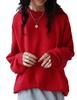 Antiqua Marshmallow Touch Knit Long Solid F Red Women's Top, Sleeve, Color, NA-00411 12,