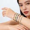Chic Sweetheart Bracelet: Flower, Leaf & Butterfly Zircon Design - Perfect for Valentine's Day