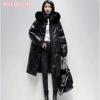 Giacca da donna in piumino ispessita in inverno per trattenere il calore, cappotto da donna lungo medio alla moda liscio e lavabile