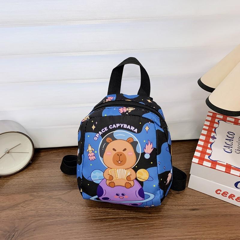 

Cartoon Cute Boys And Girls Backpack Cute Fun Kapibara Kindergarten Baby Schoolbag Children Backpack Tide чорний