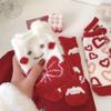 Chinese New Year Red Rabbit Socks - Cozy Mink Velvet, Thick Winter Warmth