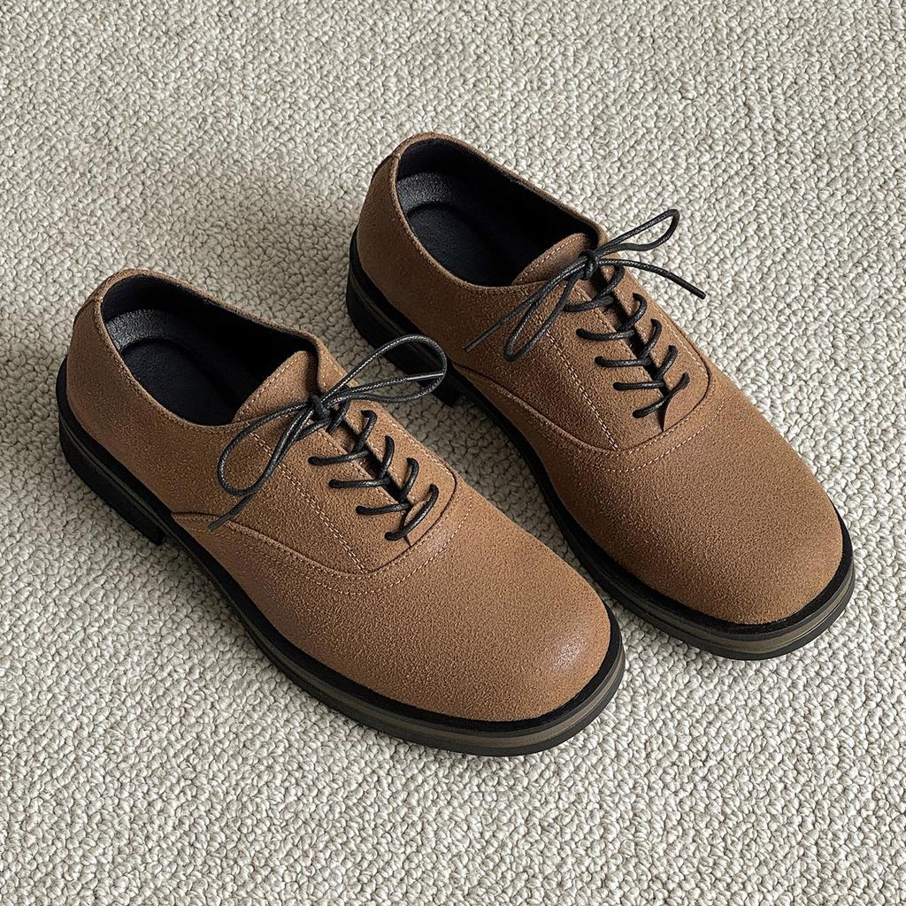 Men Casual Leather Shoes Comfortable Non Slip Walking Footwear for Business Commuting Driving Travel and Daily Wear