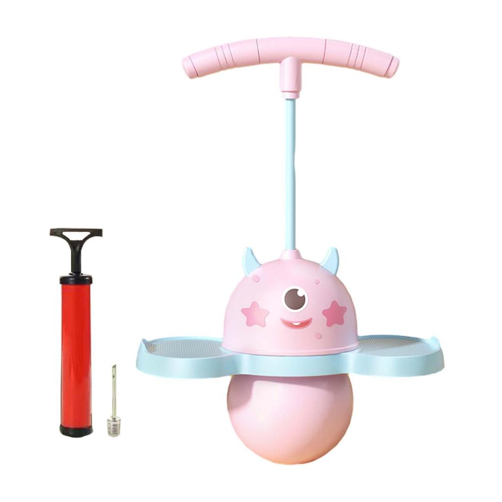 Pogo Ball with Handle Kids High Jump Toy Balance Board with Ball Pump Pogo Jumper for Games Fitness Outdoor Home Playground