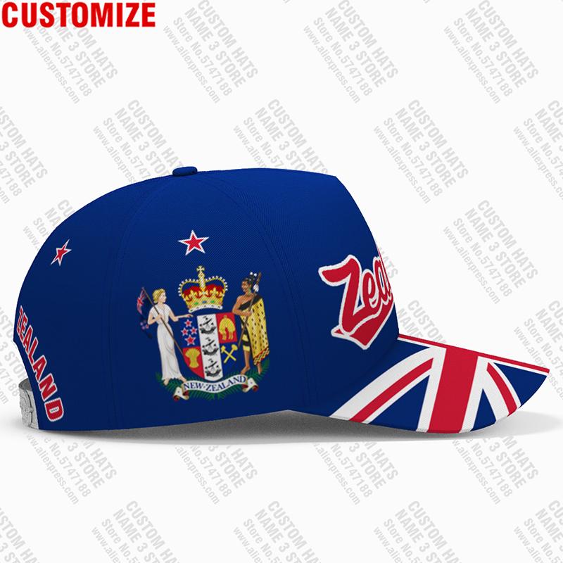 New Zealand Custom Made Name Number Team Logo Hat Nzl Country Travel Maori Nation Aotearoa Flag Print Po Baseball Cap