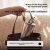Puretitanium straw travel cupIndoor and outdoor heat and cold insulation anti-scald ice cup - Large capacity portable coffee cup