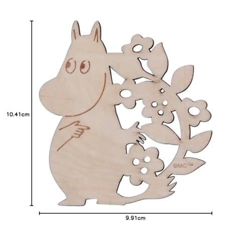 Yamaka Shoten MOOMIN Florit Wooden Coaster, Moomin Design, Nordic Style, Mother's Day Gift, MM961-346