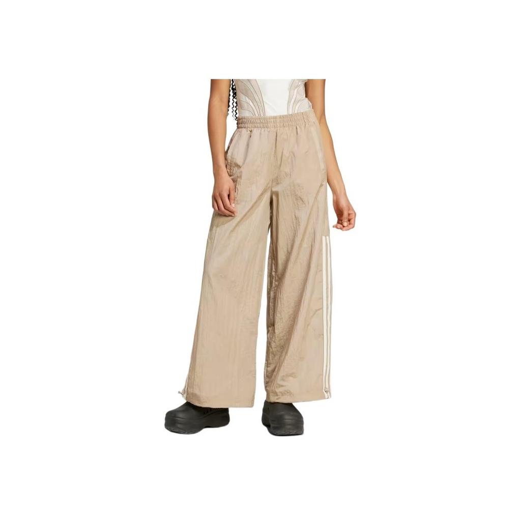 Adidas Originals Atlanta Cut Line Side Stripe Loose Fit Casual Pants Women Bottoms Miracle-Beige IY9240