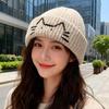 Cute wool hat autumn and winter warm pullover hat versatile ear protection cold hat