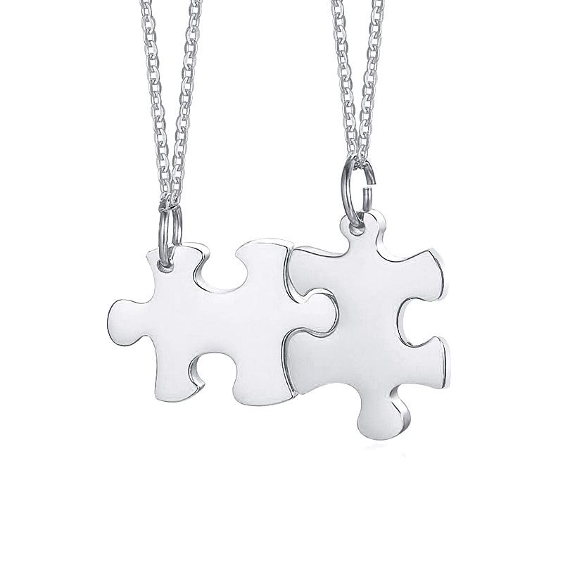

Custom Engraved Puzzle Necklace 2/3/4/5 Pieces Set Family Couple Necklaces Friendship BFF Personalized Jewelry No Need Engrave