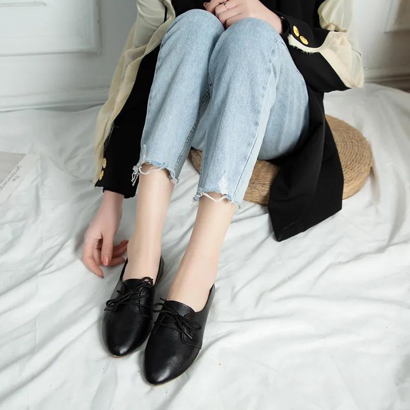 Women Spring and Autumn Shoes Solid Color Lightweight Flat Shoes Versatile Large Size Soft Casual Shoes