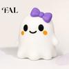 Holiday Party Props Halloween Bow Ghost Squeeze Toy, Stress Relief Cartoon Sensory Soft Toy Stretchy Favors for Adults Kids Gadget