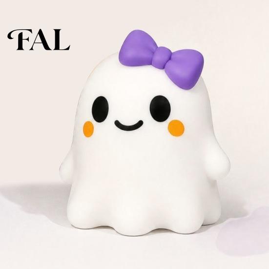 Holiday Party Props Halloween Bow Ghost Squeeze Toy, Stress Relief Cartoon Sensory Soft Toy Stretchy Favors for Adults Kids Gadget