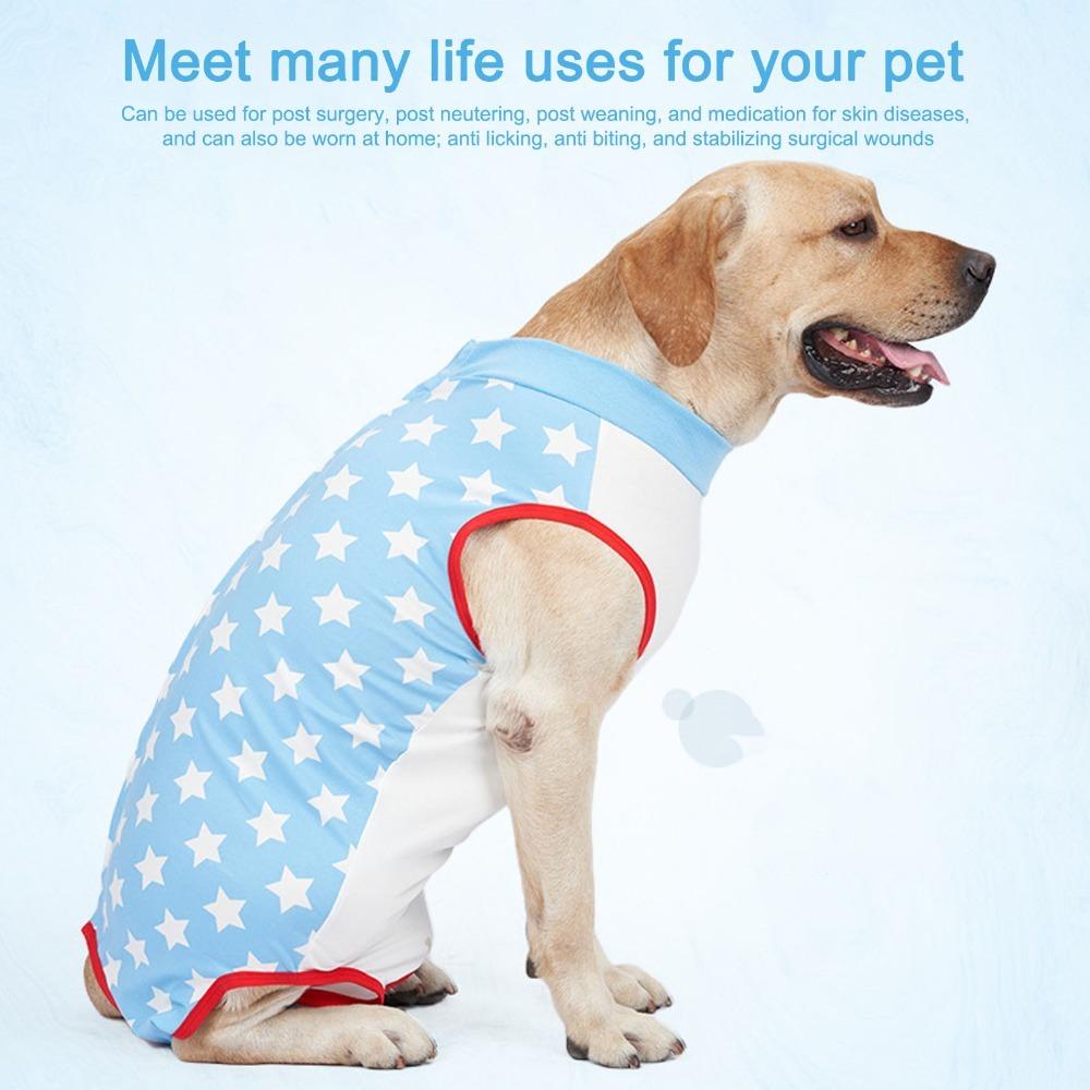 High Elastic Pet Recovery Suit Soft Fabric Cat Recovery Shirt Dog Surgery Suit  Neutering Care S