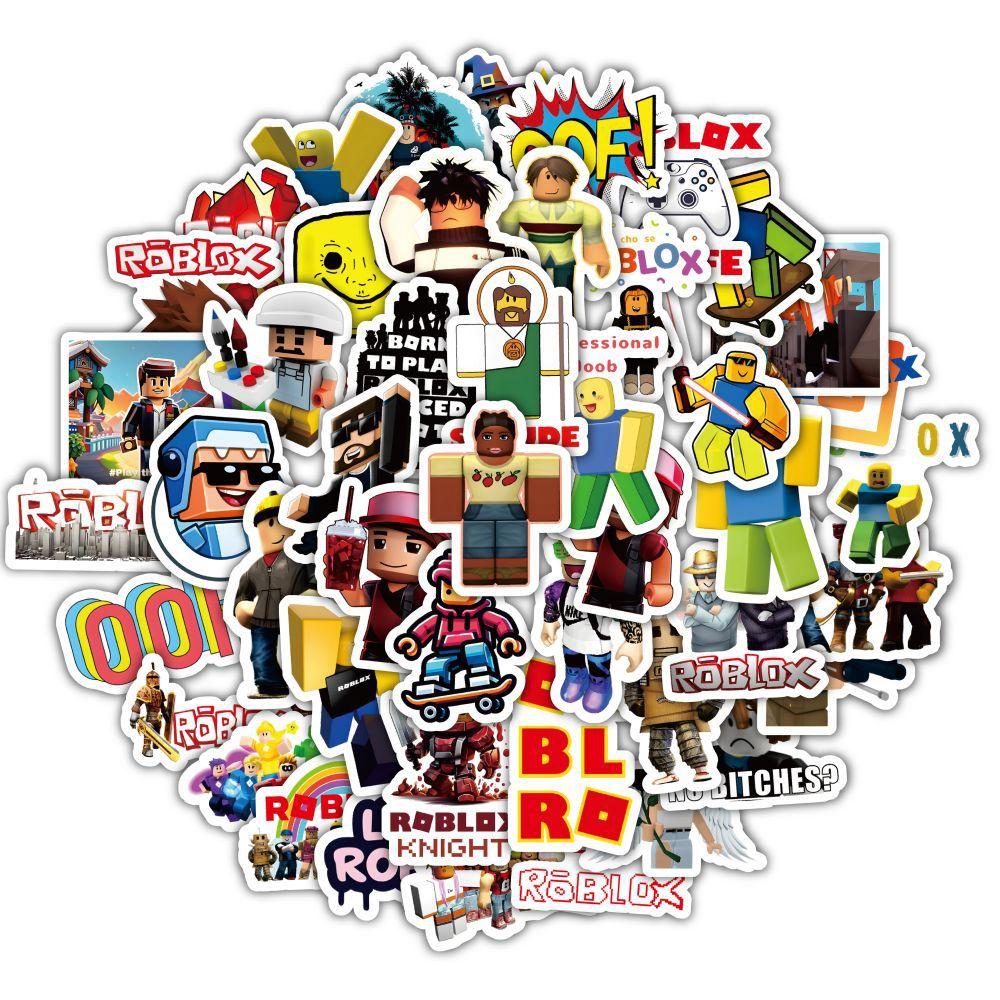 Roblox Stickers 60 Pcs Cartoon Game Character Waterproof Vinyl Decals For Car Skateboard Luggage Laptop Notebook Kids Game Fans