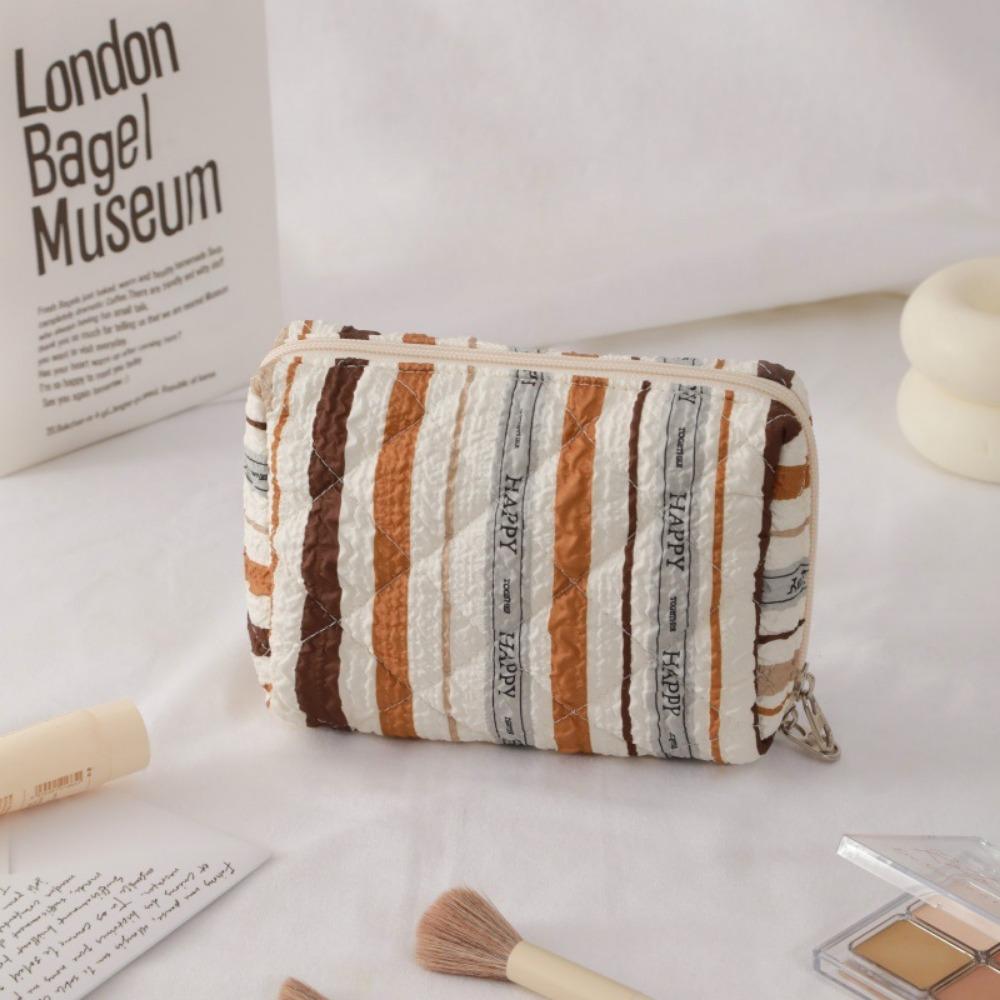 Cute Polyester Cotton Makeup Bag Large Capacity Portable Toiletry Bag Multipurpose Cosmetic Bag Girls