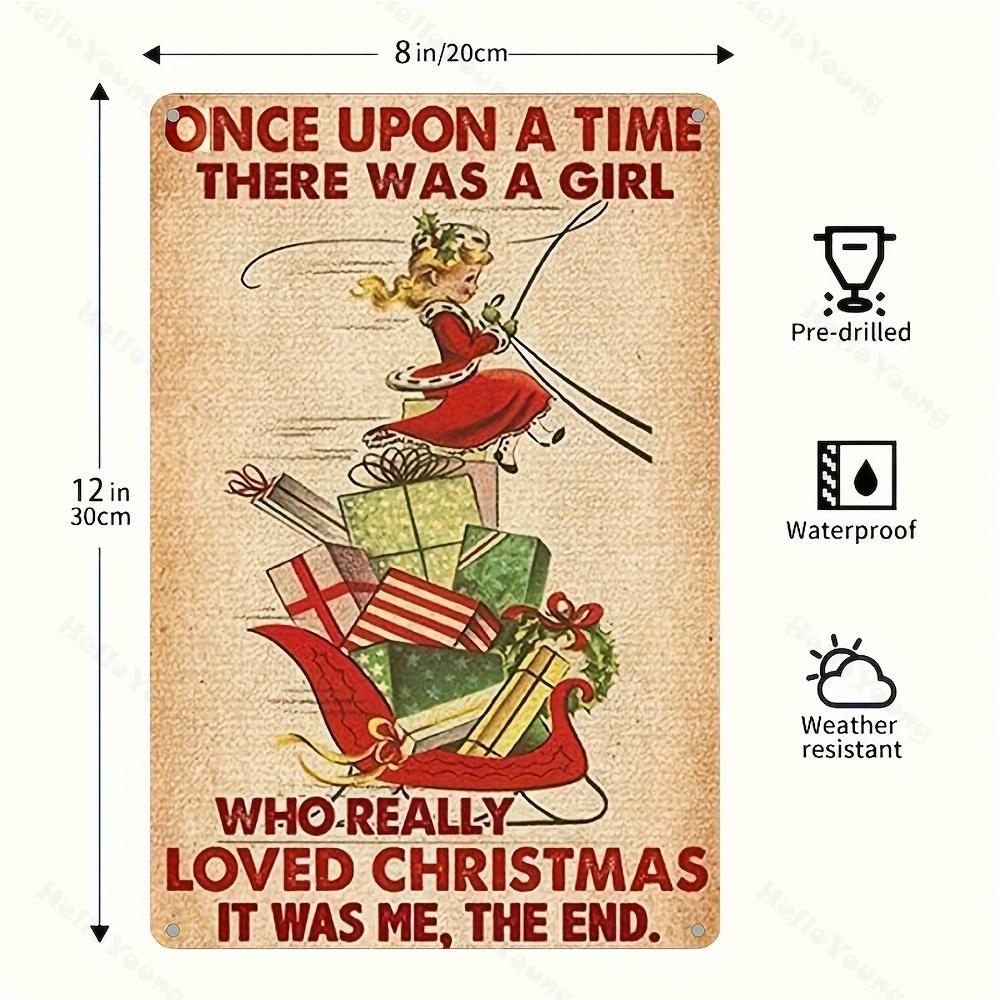 

Rustic Christmas Metal Plaque Vintage Holiday Wall Decor, Waterproof and Weatherproof Artwork Holiday Home Decoration 20x30cm яблочный зеленый