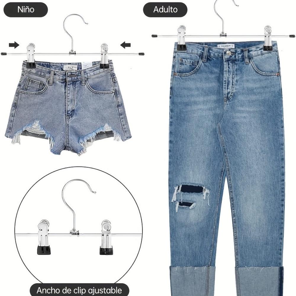 10pcs(1set) Pants Racks Wind Proof Multi-purpose Skirt Racks for Clothes Drying Trousers Wardrobe Clip Anti-slip Clothes Hanger