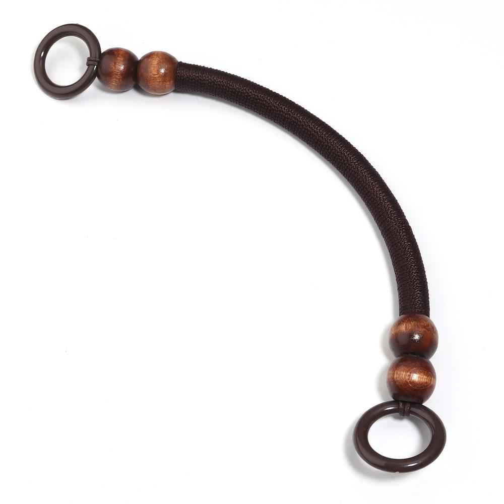 1pc Wooden Handbag Handle Rope Vintage Woven Wooden Bead Handbag Handle For DIY Crafts Bag Strap Replacement Handbag Accessories