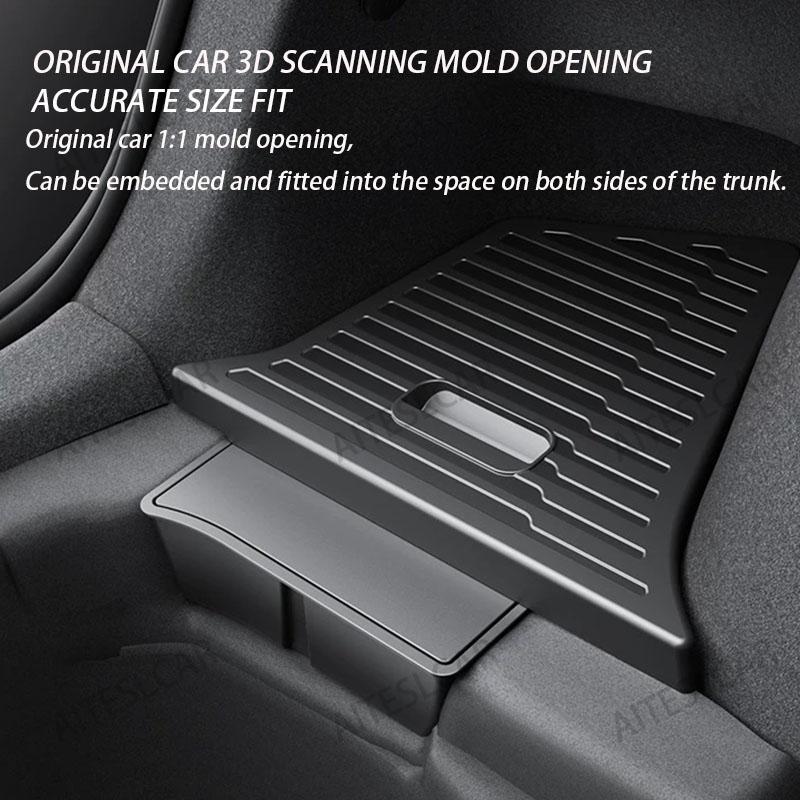Trunk Organizer For New Tesla Model Y Juniper Launch Refresh 2025 Rear Trunk Storage Bins Side Box Organiser TPE Accessories