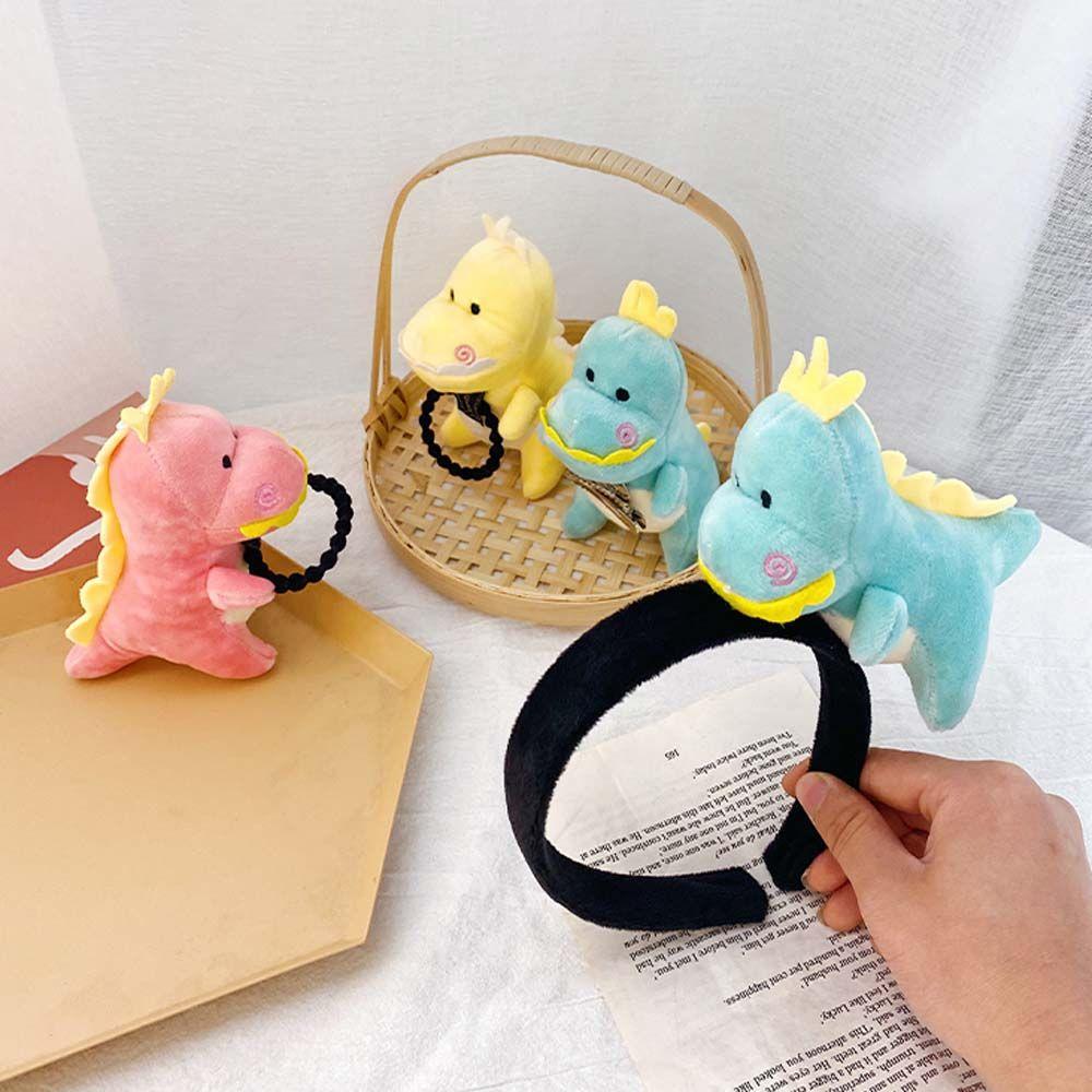 

Розовый Желтый Синий Плюшевая Кукла Мультфильм Динозавр Ободок Для Волос Заколка Для Волос Динозавр Веревка Брошь Динозавр yellow-Hair band