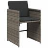 Vidaxl 11-Cz. Garden Furniture Set, With Cushions, Grey PE Rattan