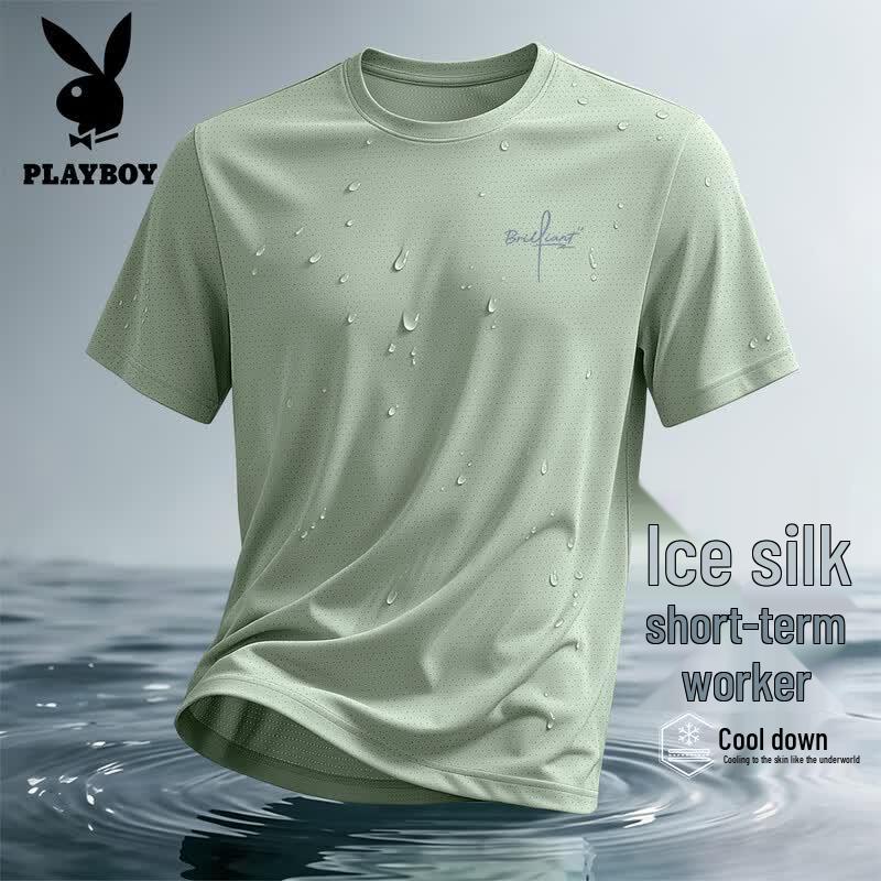 PLAYBOY Men s Signature K Ice Silk Performance T-Shirt M