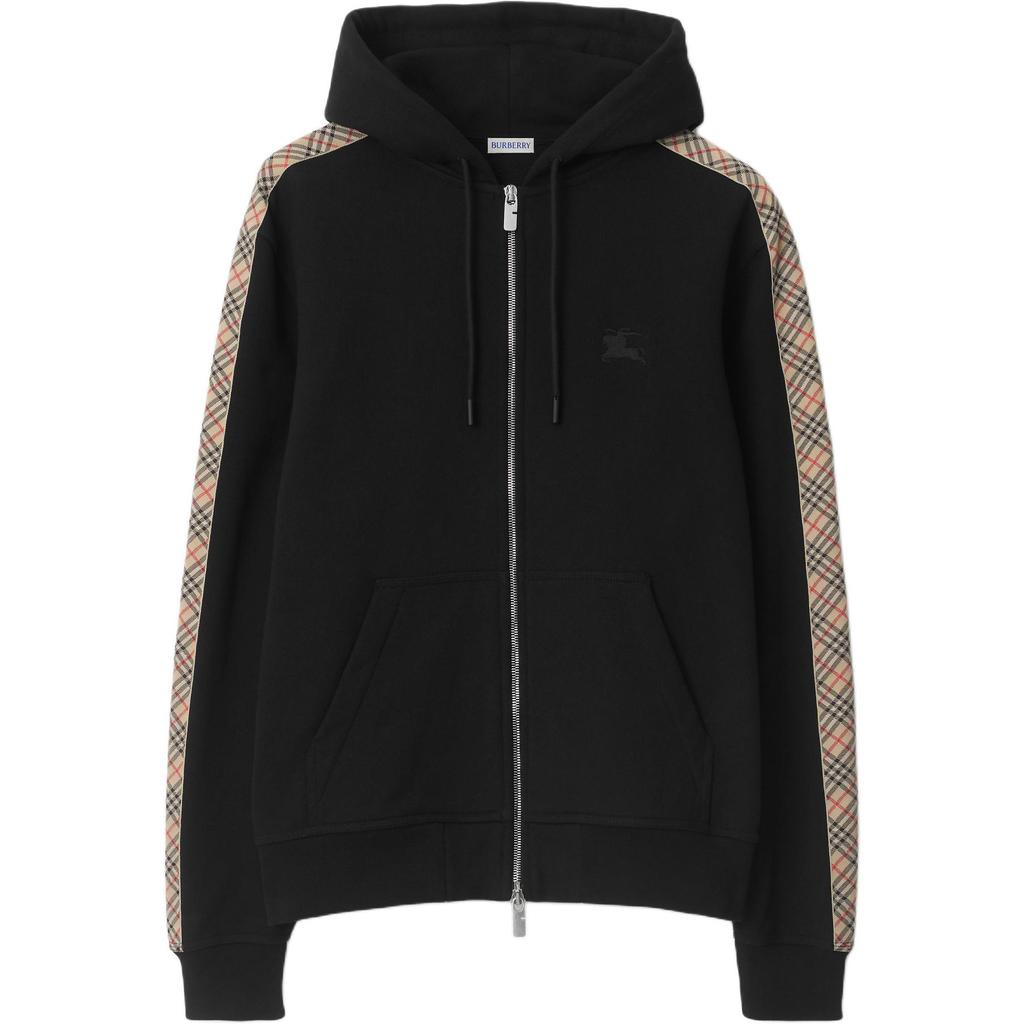 Burberry Check-trim Cotton Hoodie 81107901